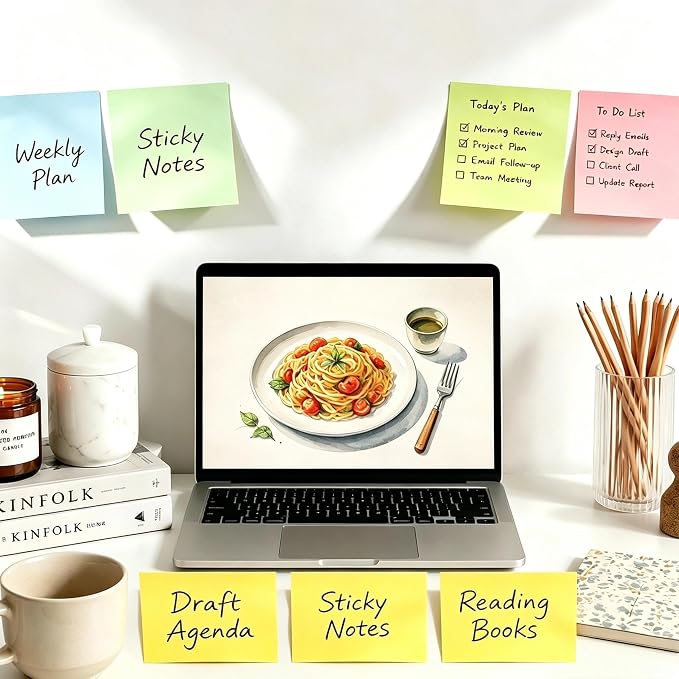 400 Sticky Notes White,100 x 150 mm Giant Wall Post Strips for Office Home | 8 Pack/400 Sheets Lined Self-Adhesive Notes,Large Notes Wall Pads, Marking Pages for Office Staff & Corporate, Study