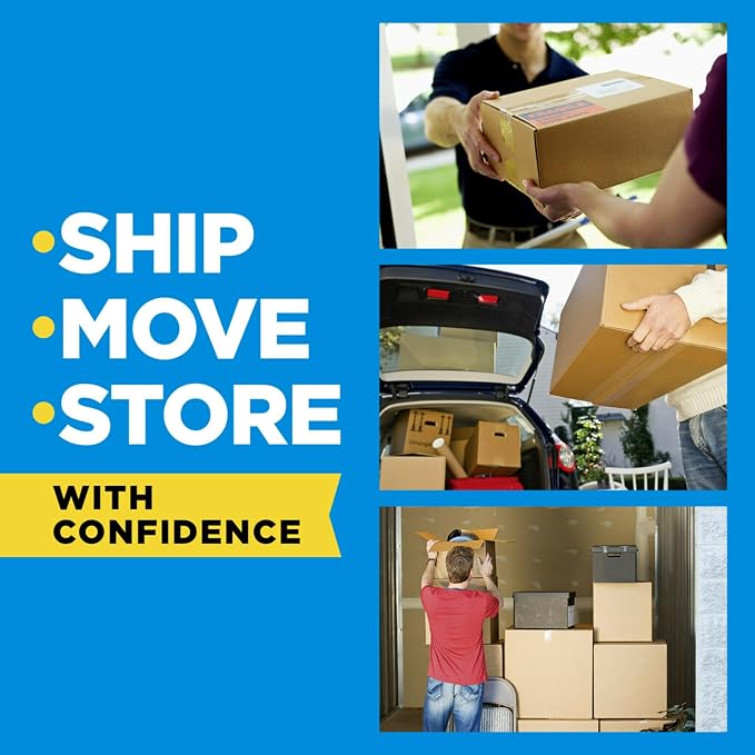 Scotch Heavy Duty Shipping Packaging Tape, 1.88 x 54.6 yd, 3" Core, Clear, Great for Packing, Shipping & Moving, 2 Rolls with Dispenser (3850-2-1RD) (Pack of 3)