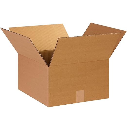 BOX USA 14 x 14 x 8 Corrugated Cardboard Boxes, Medium 14"L x 14"W x 8"H, Pack of 25 | Shipping, Packaging, Moving, Storage Box for Home or Business, Strong Wholesale Bulk Boxes