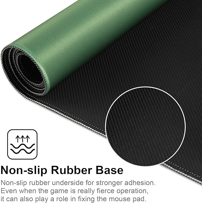 Gaming Mouse Pad,Large Mouse Pad Size 31.5x11.8 Thickness 0.12 in,Premium-Textured Non-Slip & Waterproof Computer Mousepad with Stitched Edges for Gaming,Office & Home-80x30 Olivegreen014