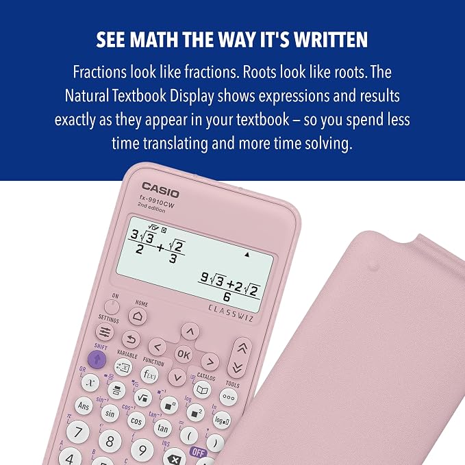 Casio FX-9910CW-PK-W-IT Scientific Calculator | Advanced scientific calculator suited for engineering, science and statistics coursework
