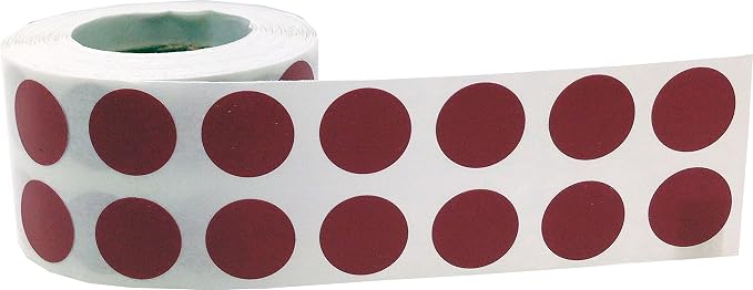 Cranberry 1/2" Inch Round Adhesive Labels 1,000 Color Coding Dot Stickers for Efficient Inventory Management, Crafting Projects, and Organizational Tasks in Offices, Schools, and Homes