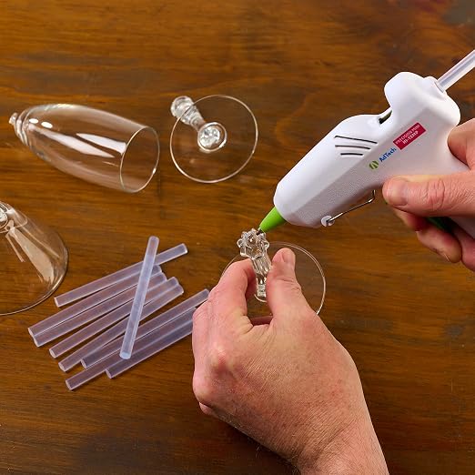 AdTech Mini Hot Glue Sticks – 50 Pack, 4" Length, Crystal Clear, Fast & Strong Bonding, Multi-Temp for High & Low Temp Glue Guns, Acid-Free