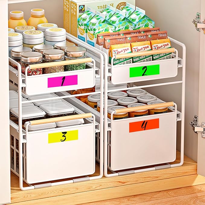 YSHIHE 3 x 1 Inch Fluorescent Colored Label Stickers in 5 Colors Rectangular Color-Coding Labels 400 Pack for Inventory,Office,Moving Box