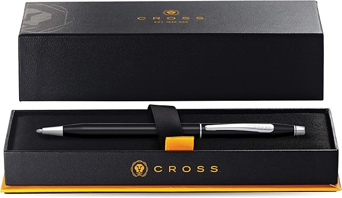 Cross Classic Century Black Lacquer Ballpoint Pen - Refillable Pen for Effortless Writing - Black Ink - Durable Construction - Premier Distinctive Look - Gift-Ready