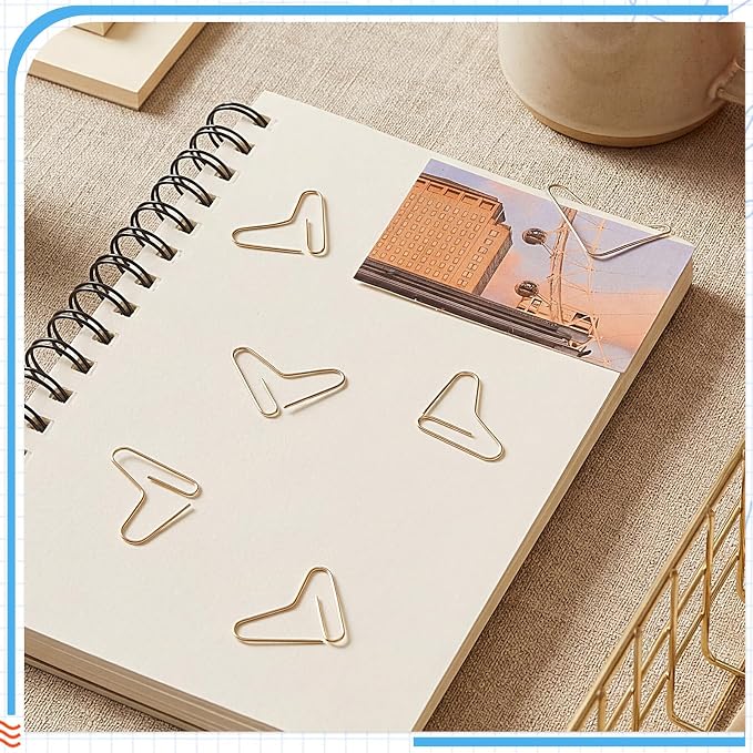 SUMAJU 500 PCS Colored Paper Clips, 33 mm/1.3Inch Assorted Paperclips | Gold, Macaron Color, Rust-Resistant Metal, Smooth Vinyl Coating, Reusable Storage Box, For Office, School, Home, Diy