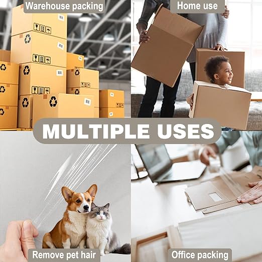 2 Pack Brown Packing Tape Heavy Duty, 2 inch X 93 Yards Per Roll, Wide Carton Packing Tape Shipping Tape Box Tape for Sealing Moving Mailing Office Storage, 2 mil Thick
