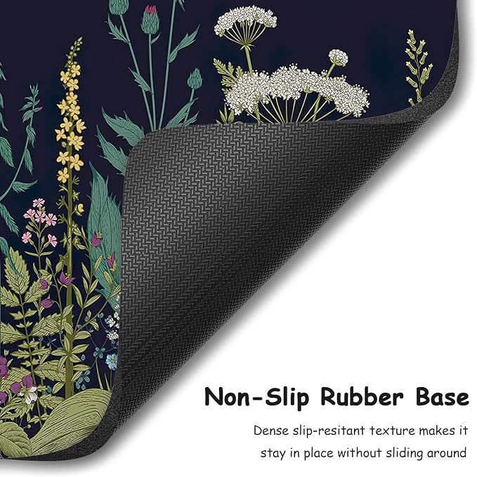 Dapesuom Small Mouse Pad, 6 x 8 Inch Thick Rubber Premium-Textured Non-Slip Portable & Washable Mini Mouse Mat for Women Men Wireless Laptops Keyboard Tray Gaming Work Computer Travel, Elegant Flower