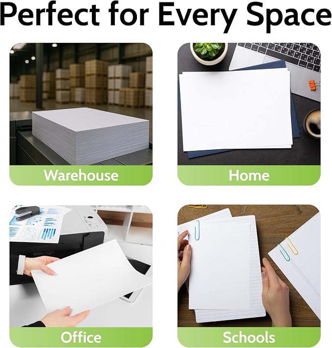 PSBM Multipurpose Copy Printer Paper, 8.5 x 11 Inch 10 Reams 5000 Sheets | 96 Brightness White US Letter Size for Office, School & Home Use