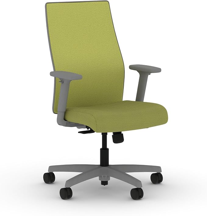 HON Ignition 2.0 Ergonomic Office Chair, Lumbar Support, Pear | Ergonomic office desk chair with lumbar support, adjustable arms, office decor, workstation comfort for focused productivity