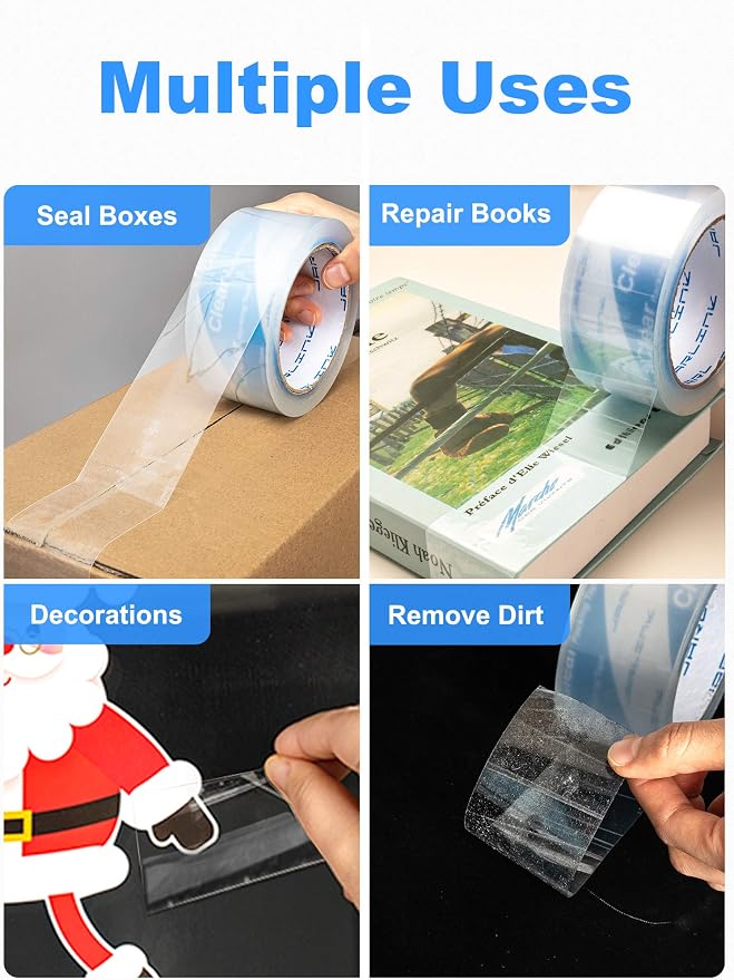 JARLINK Clearer Packing Tape 18 Rolls, Heavy Duty Packaging Tape for Shipping Packaging Moving Sealing, 2.8mil Thicker, 1.88 inches Wide, 60 Yards Per Roll, 1080 Total Yards | Ultra Thick 2.8mil and 1.88" Wide. 60 Yards per Roll, 1080 Total Yards. Heav...
