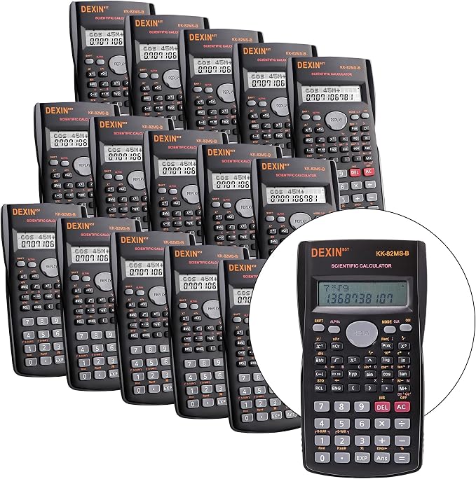 24 Pack Scientific Calculators, 2 Line Engineering Large Display Scientific Calculator Bulk Multi-Function Ideal for Student Teacher Algebra Chemistry Finance Construction Office School Business