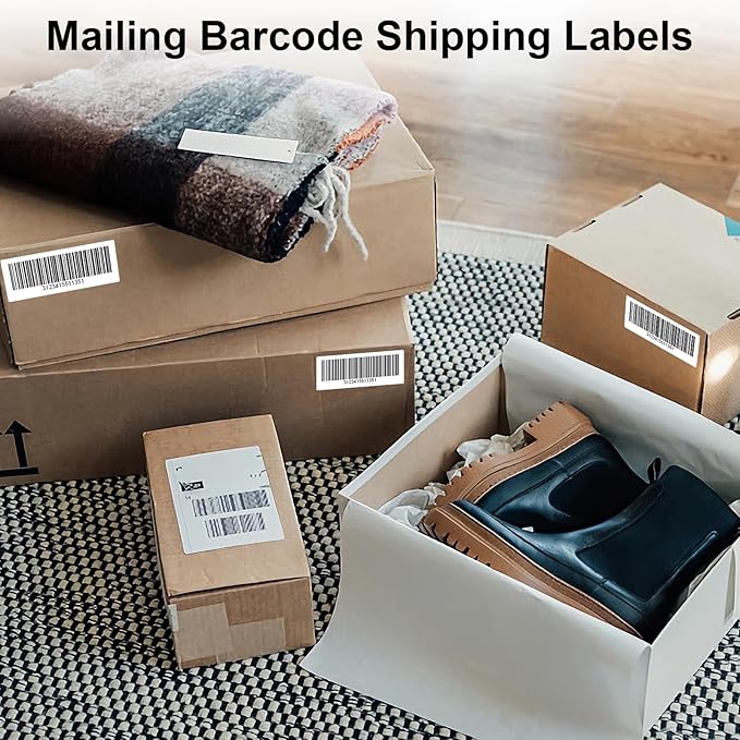 200 Sheets 6000 Labels Address Labels Sticker for Laser & Inkjet Printer, 1" x 2-5/8" White Blank Printable Shipping Address Labels, Strong Adhesive