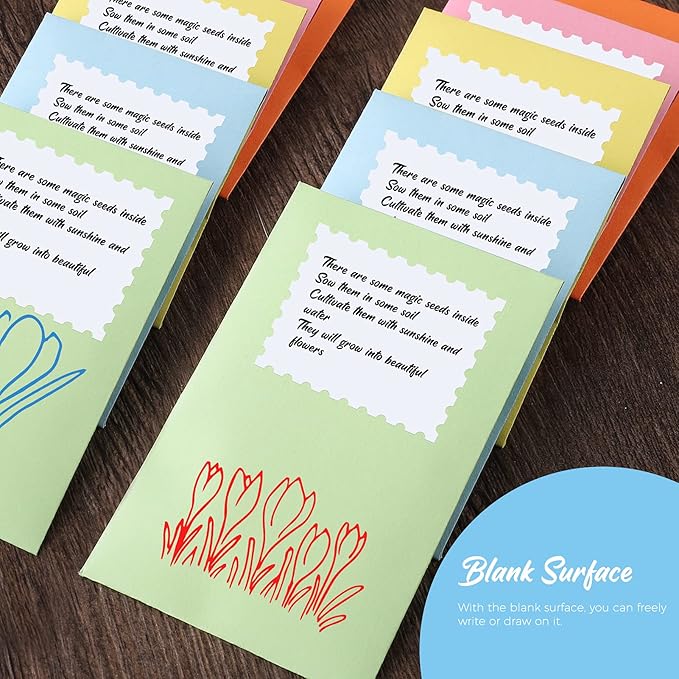 ACSTEP 500 Pack #1 Colored Coin Envelopes 2.25x 3.5 Key Envelopes, 10 Assorted Colors Self-Adhesive Paper Seed Envelopes, Seeds Storage Packets 2-1/4 X3-1/2