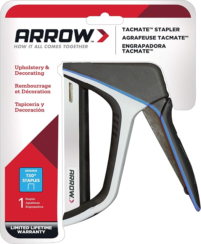 Arrow T50X Heavy-Duty Staple Gun for Upholstery, Furniture, Office, Decorating, Fits 1/4", 5/16”, 3/8", or 1/2" Staples