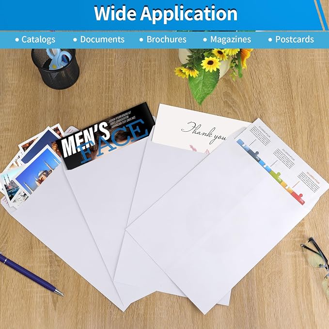 20 Pack Catalog Envelopes Self Seal, 9 x 12 Inches Mailing Envelopes | Manila Envelopes for Mailing, Organize, Storage, Home, Office