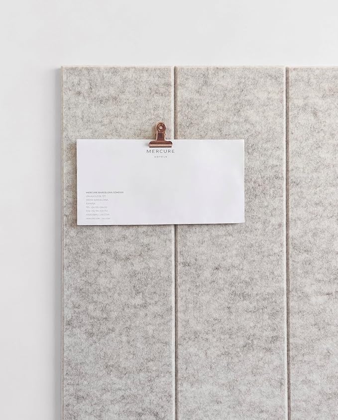 24"x47" Large Cork Board Alternative – 8 Pack Shiplap Felt Wall Tiles with Safe Removable Adhesive Tabs | Felt Bulletin Board Tiles for Walls Pin Board for Office, Home, Classroom, Kids Room – Barista