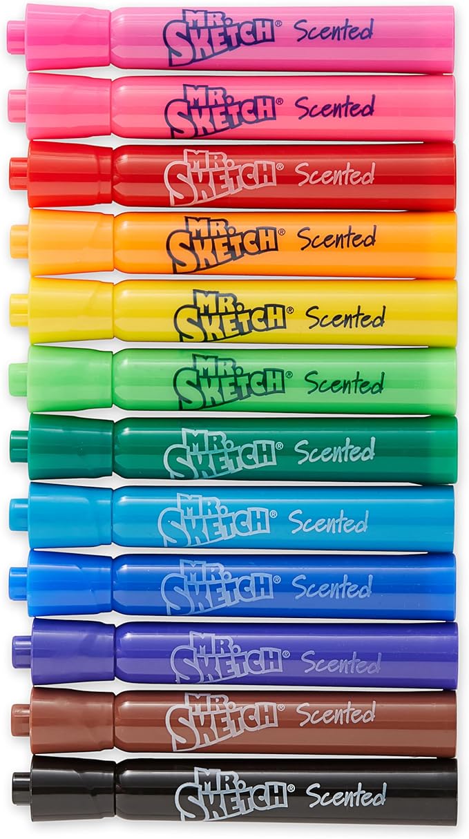 Mr. Sketch Scented Markers, Chisel Tip, 12 Count