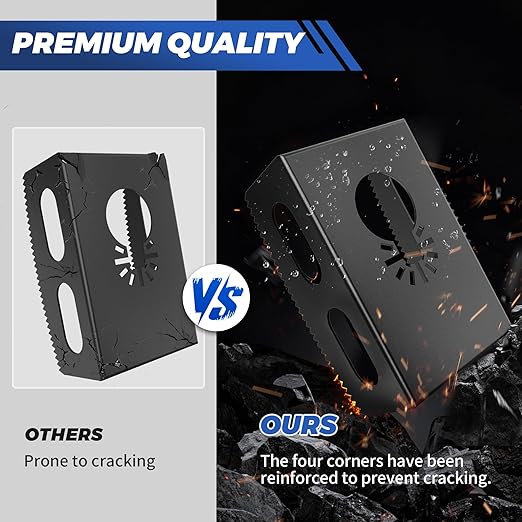 Upgraded Square Slot Cutter for Drywall, Stainless Steel Outlet Box Cutter for Single-Gang Electrical Boxes, Oscillating Multi-Tool Drywall Cutout Tool for Sheetrock-Square