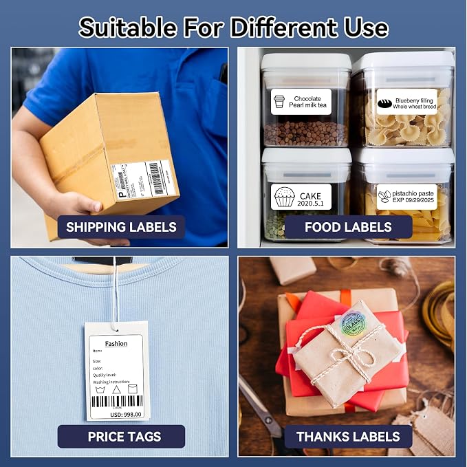 Bluetooth Shipping Label Printer 4x6, Wireless Thermal Printer | Thermal Label Printer for Small Business, Shipping Packages, Office, Home, Compatible with Amazon, Tik Tok, USPS