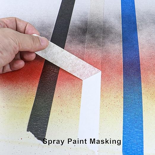 3 Pack White Painters Tape - Masking Tape 1 Inch Wide - Multi-Surface, Smart Adhesion, Indoor & Outdoor - 270FT Total - Paint Tape for Artist, DIY, Labeling, Art, Car, General Purpose (#3910)
