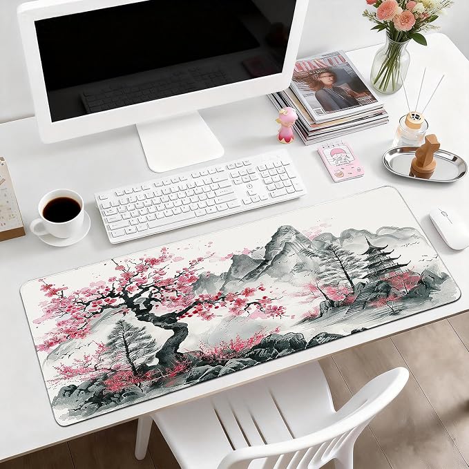Gaming Mouse Pad, Desk Mat for Keyboard and Mouse, Large Mouse Pad for Desk, Computer Mousepad