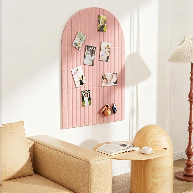 Felt Bulletin Board 35" x 24", Cork Board Alternative with 30 Push Pins | 3 Customizable Modular Decorative Felt Pin Board, Vision Board for Office Home Bedroom Wall Decor, Photo Picture Display