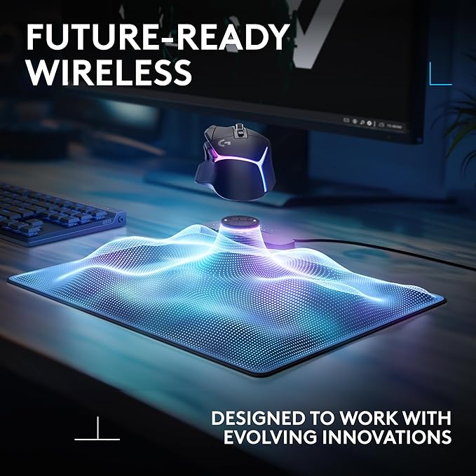 Logitech G502 X Plus Lightspeed Wireless Gaming Mouse + Powerplay 2 Wireless Charging Mouse Pad Bundle - Black