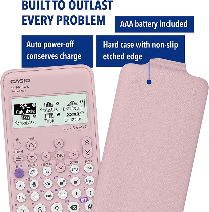 Casio FX-9910CW-PK-W-IT Scientific Calculator | Advanced scientific calculator suited for engineering, science and statistics coursework