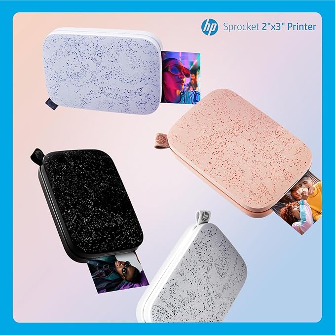 HP Sprocket 2x3 Instant Smartphone Photo Printer - Portable Color Wireless Mobile Printer - Zink Sticky-Back Photos - Print from Compatible iOS & Android Devices with Bluetooth w/Fun App - Purple