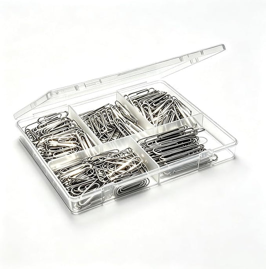 Paper Clips Assorted Sizes, Cute Silver Paper Clip for Office Supplies,Small Medium Large Jumbo, Heavy Duty, Ideal for Bookmark- Pack of 350