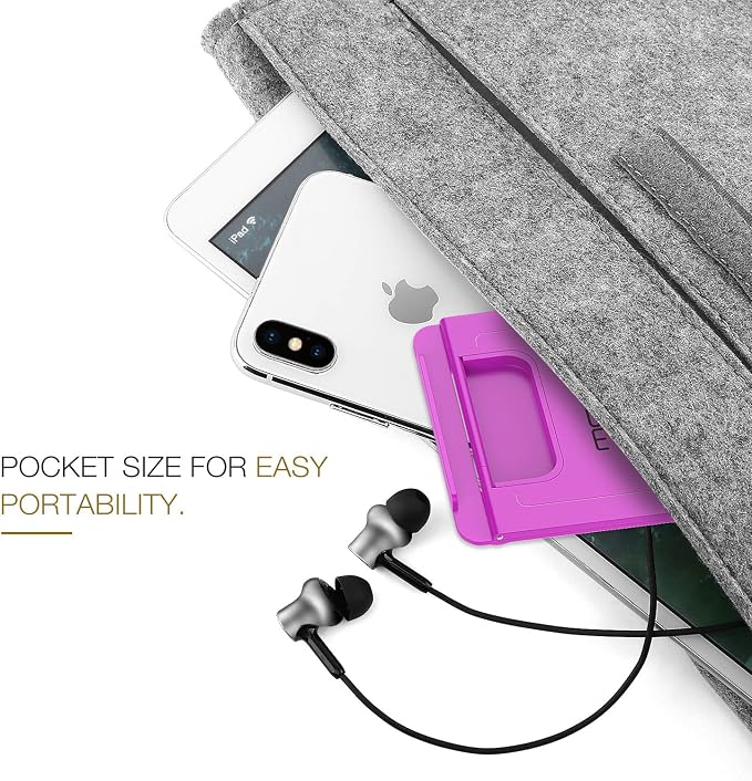 MoKo 2 Pack Cell Phone Stand for Desk, Tablet Stand for 4"-11" Devices | Ultra-light, compact foldable design, fits iPhone, iPad, Galaxy & e-readers, 6 adjustable angles, portrait/landscape viewing