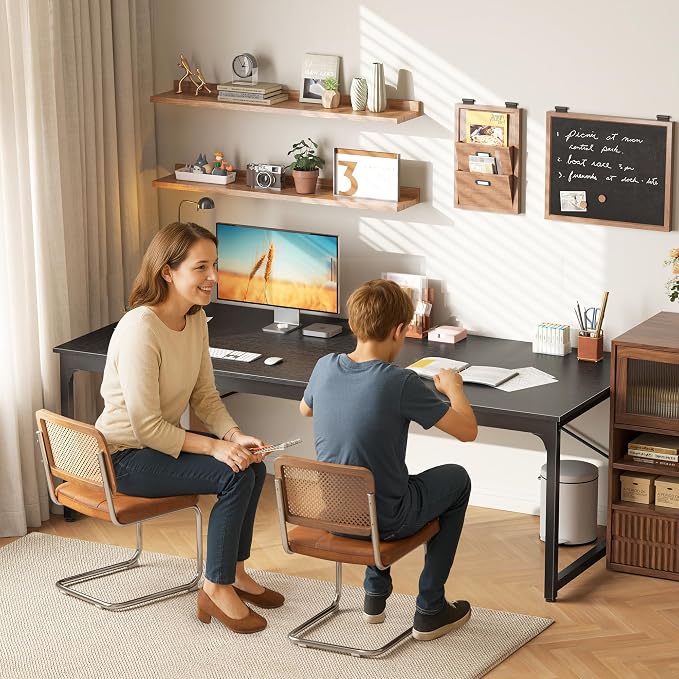 70.8 X 29.5 Inch Computer Desk with Deeper Desktop, Gaming Office Writing Work Desk for Home Office, Study, Bedroom, Work from Home, Metal Frame, Black