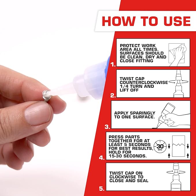 Loctite Super Glue Gel Control, Clear Superglue for Plastic, Wood, Metal & Super Glue Liquid Professional, Clear Superglue for Plastic, Wood, Metal, Crafts, & Repair