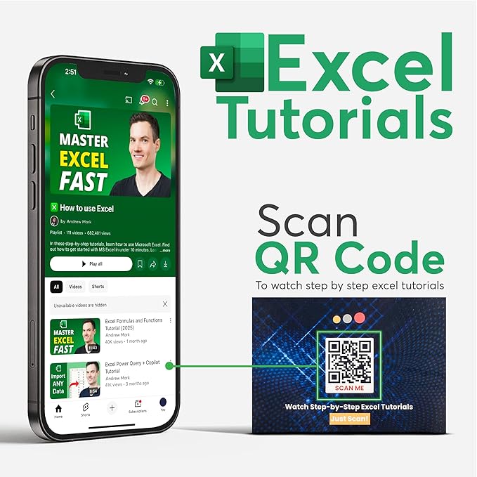 Excel Cheat Sheet Desk Pad – XL Excel Mouse Pad with Shortcut Keys & Formulas | 31.5"x11.8" Waterproof Non-Slip Desk Mat, HD Print, Stitched Edges for Work & Gaming