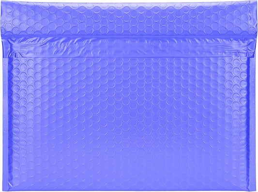 Periwinkle Side-Loading Bubble Mailers 13 x 10 Inches,Self-Seal Padded Mailing Envelopes, Pack of 27