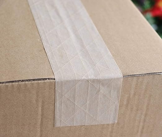 BOMEI PACK Water Activated Kraft Paper Reinforced Gummed Tape, 2 Pack 3 inch x 380 ft, for Heavy Duty Secure Packing Shipping