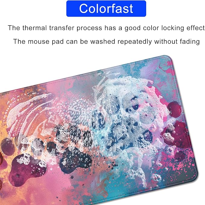 Cute Dog Paw Print Mouse Pad Desk Mat,Large Mouse Pads Desk,Full Mouse Pad | Stitched Edges Rubber Non-slip Office Study XL Long Extended Gaming for Computer Keyboard Laptop PC