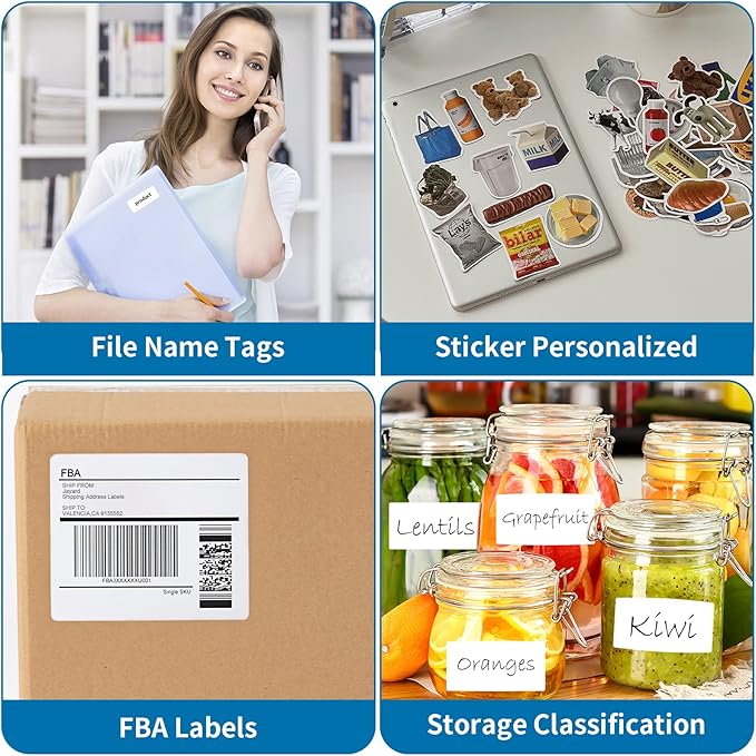 [2000 Sheets 12000 Labels] Shipping Labels 3 1/3"x4" Printable White 6 up Labels for Laser/Inkjet Printers, Mailing FBA Address Label Sticker Paper - Permanent Adhesive Label Blank