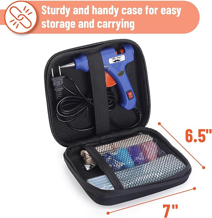 Mr. Pen- Mini Hot Glue Gun Kit with 20 Glue Sticks and 20 Popsicle Sticks & 8 Finger Protector - Fast Preheating Hot Melt Gun, High Temp for School Crafts DIY Arts and Quick Home Repairs