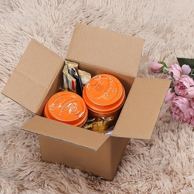 CRUGLA 6x6x6 Shipping Boxes Set of 25, Cardboard Corrugated Mailing Box for Packaging
