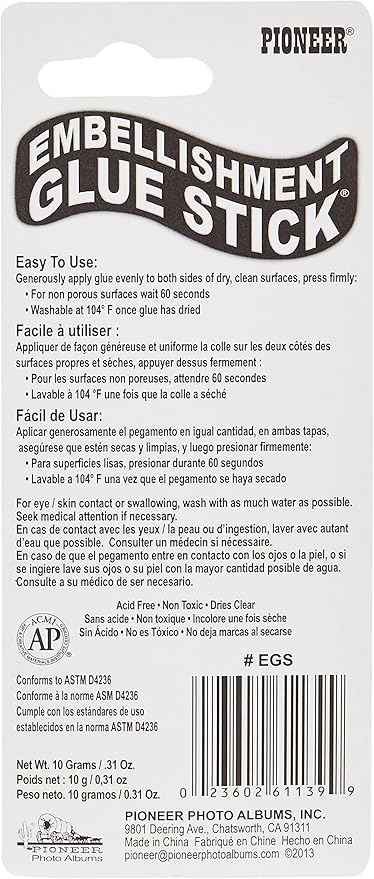 Pioneer Glue Stick Extra Strength for All Types of Embellish