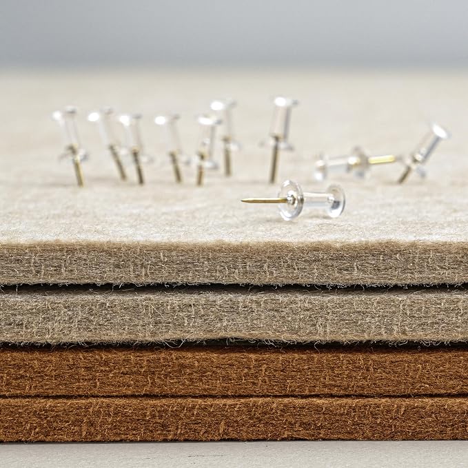 Felt Bulletin Board 35x18 inches, Decorative Pin Board for Home & Office | Cork Board Alternative for Wall with Push Pins, Display Mood Board for Photos, Notes & Reminders