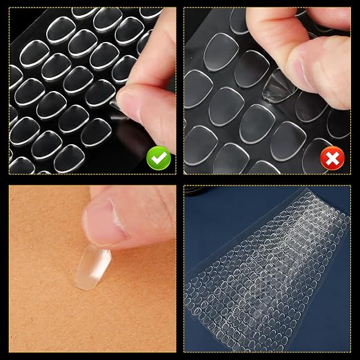 500pcs Clear Mounting Putty, Removable Gel Glue Putty Adhesive Tacky Putty Double Sided Adhesive dots Small Nano Putty No Trace Sticky Putty for Wall Hanging Poster Pictures Crafts (0.47x0.31)
