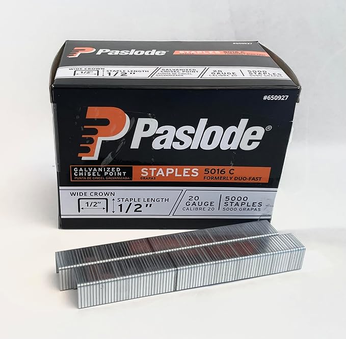 Duo-Fast 5016C 1/2" Length x 1/2" Crown 20 Gauge Staples 5000 per Pack (5223)