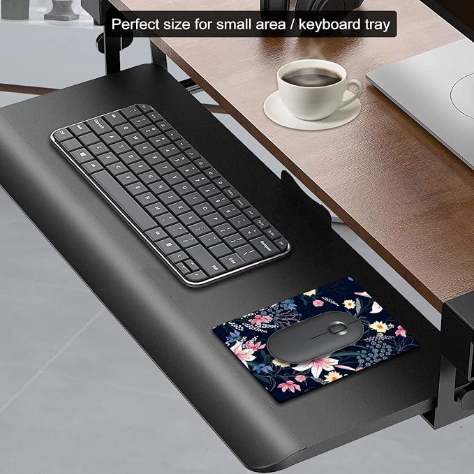 Small Mouse Pad Cute, Mini Mouse Pads for Wireless Mouse and Laptop, Travel Mousepad with Designs - Aesthetic Floral, Portable Mousepads with Non-Slip Rubber Base for Women - 5.5 x 7 in