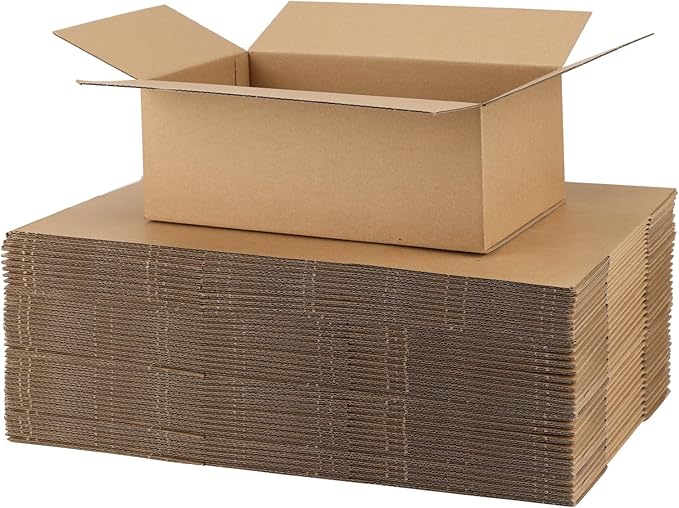 CRUGLA 10x6x4 Shipping Boxes for Small Business, 25 Packs Corrugated Cardboard Boxes for Shipping Packing Mailing