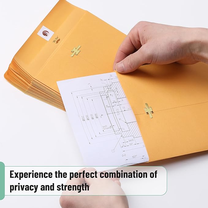 Mr. Pen- Clasp Envelopes, 25 Pack, 6" x 9", Brown Kraft, Brown Envelopes