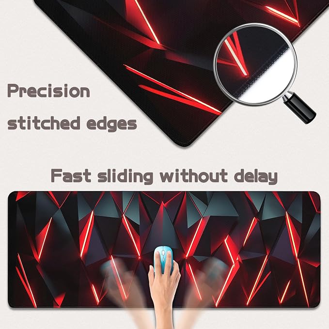 Mouse Pad Gaming - Desk Mat for Keyboard and Mouse - Large Mouse Pads for Desk, Gaming Mousepad with Non-Slip Base, Desks Pad (31.5" X 11.8") for Game, Office and Home