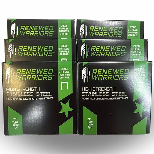 T50 Stainless Steel Staples Marine; T/50 Type (3/8" in Leg; 3/8" Crown) T-50 Staples - (6) 2000 Packs or 12000